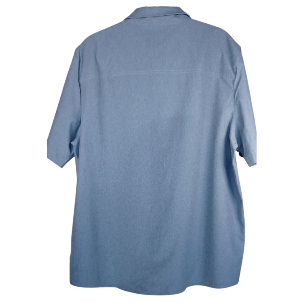 NWT Gerry Men's XL Gray Short Sleeve Tech Button Up Shirt Stretch Quick Dry - Picture 3 of 9